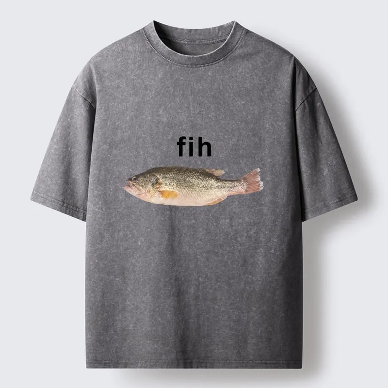 Tokyo-Tiger Fih The Fish Funny Meme Washed T-Shirt