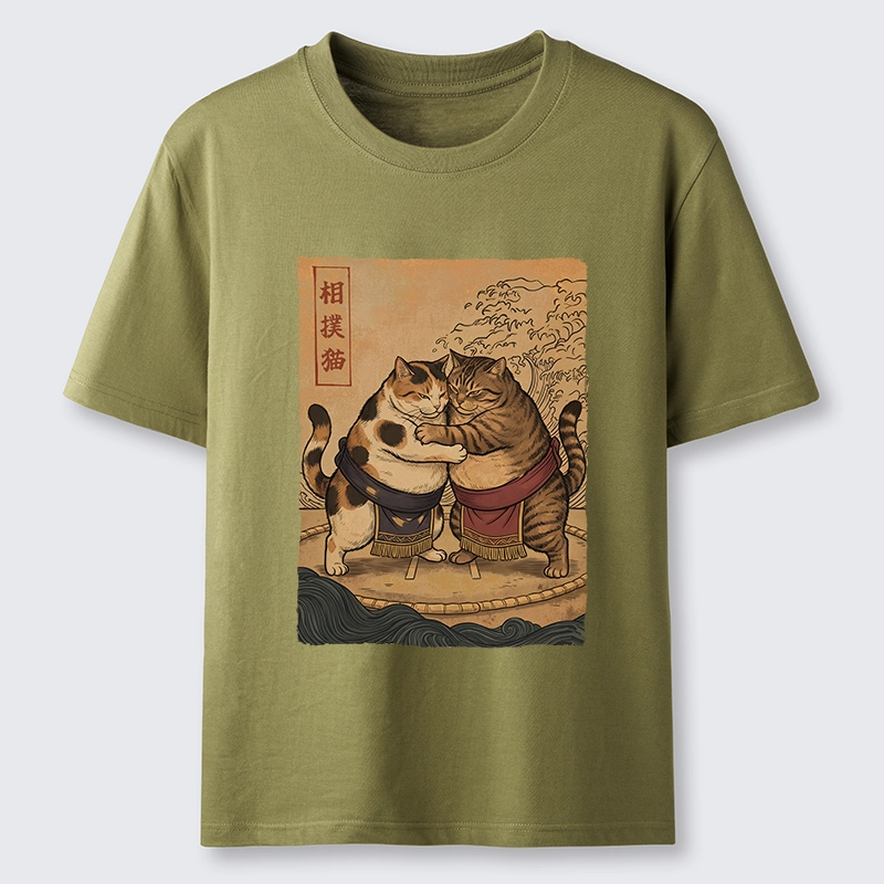 Tokyo-Tiger Sumo Cats Ready To Fight Classic T-Shirt