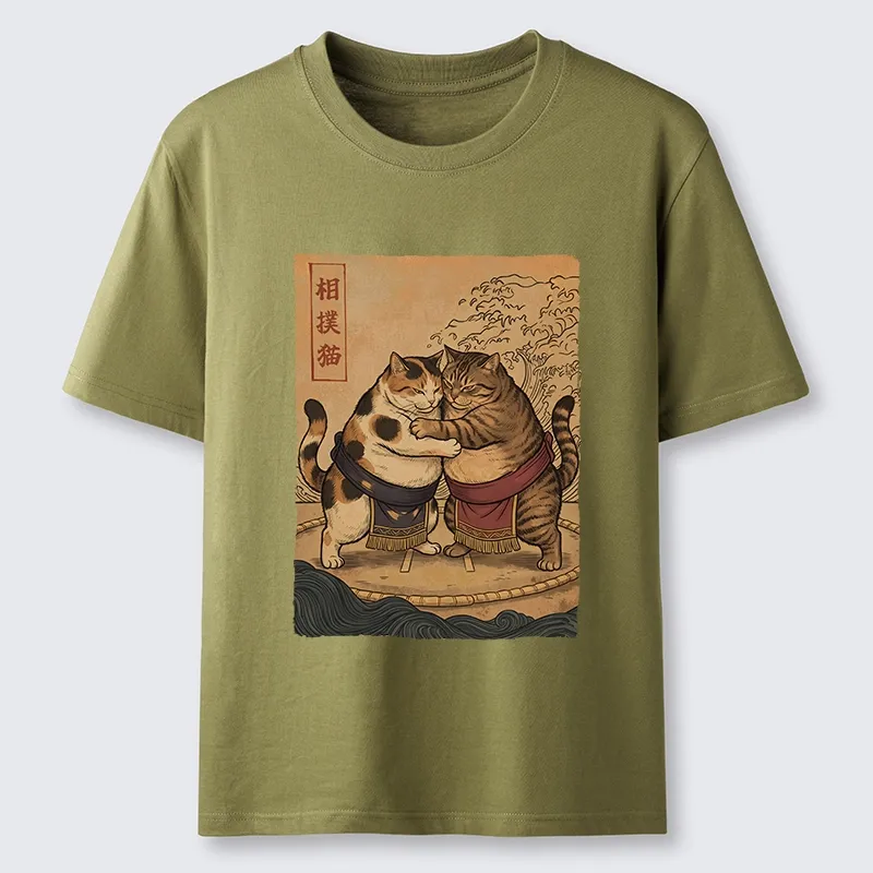 Tokyo-Tiger Sumo Cats Ready To Fight Classic T-Shirt