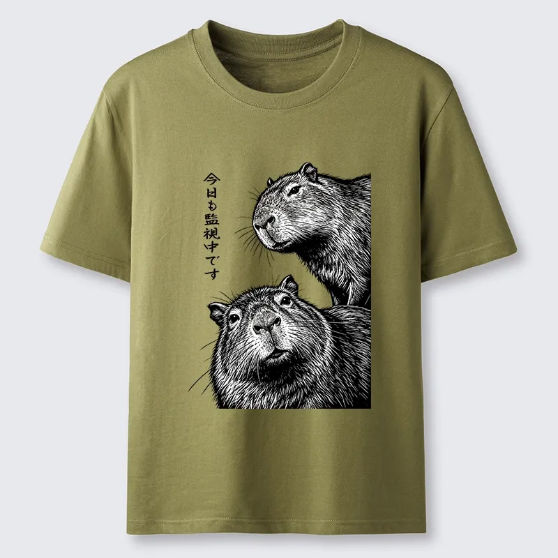 Tokyo-Tiger Capybara Surveillance Squad Classic T-Shirt