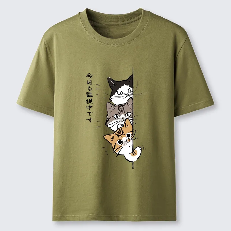 Tokyo-Tiger Funny Cat Surveillance Squad Classic T-Shirt
