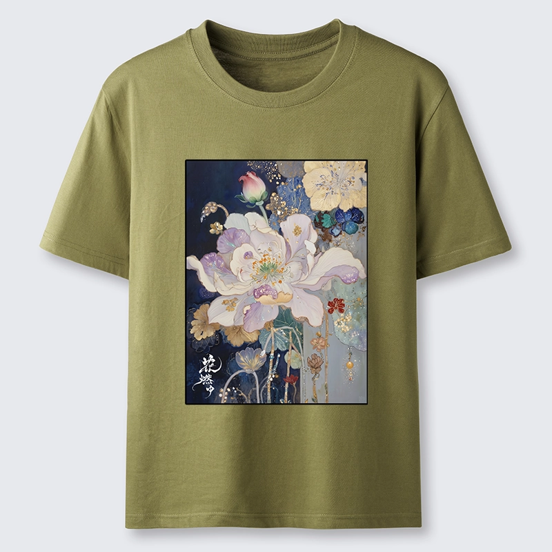 Tokyo-Tiger Golden Flower Bloom In The Night Classic T-Shirt