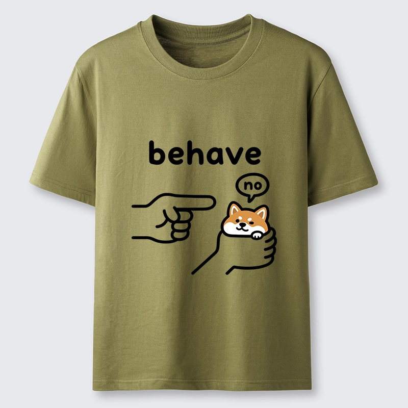 Tokyo-Tiger Funny Shiba Refusing To Behave Classic T-Shirt