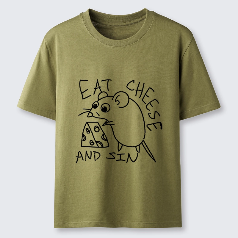 Tokyo-Tiger Cheese Obsessed Mouse Funny Art Classic T-Shirt