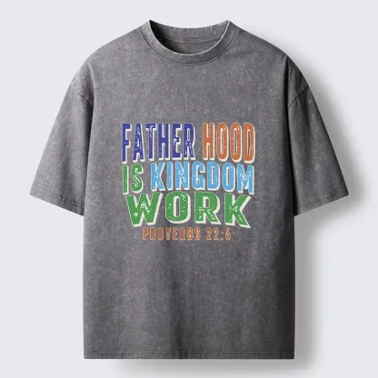 Tokyo-Tiger Dad Life Proverbs Quote Washed T-Shirt