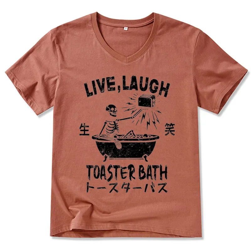 Tokyo-Tiger Funny Electric Shock Skeleton V-Neck Classic T-Shirt