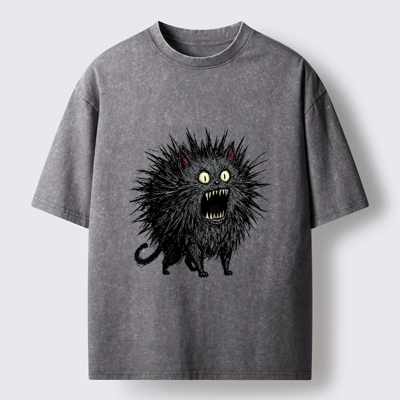 Tokyo-Tiger Feral Cat Having A Total Meltdown Washed T-Shirt