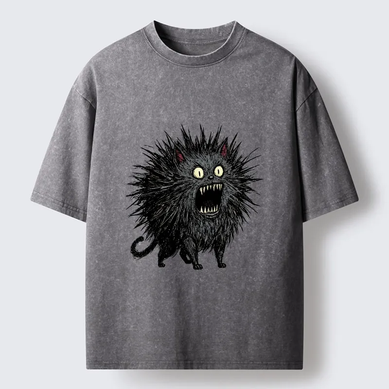 Tokyo-Tiger Feral Cat Having A Total Meltdown Washed T-Shirt
