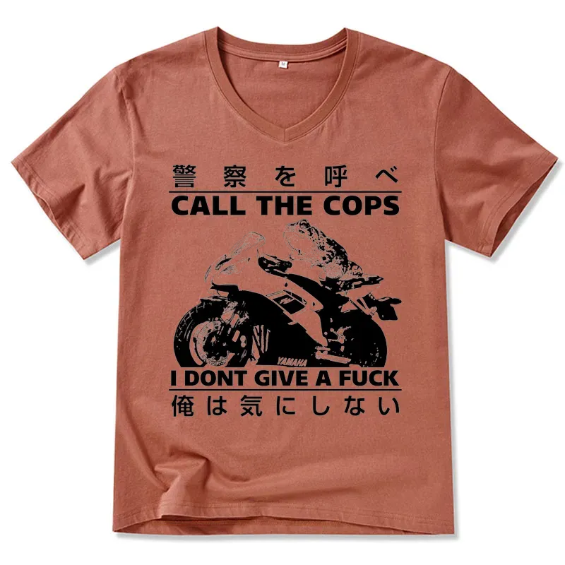 Tokyo-Tiger Funny Frog Riding A Motorcycle V-Neck Classic T-Shirt