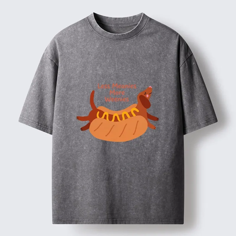 Tokyo-Tiger Positive Vibes Only With The Weenie Dog Washed T-Shirt