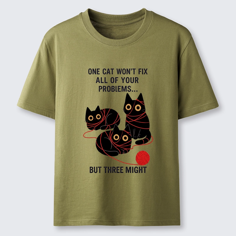 Tokyo-Tiger Three Cats Fix All Problems Classic T-Shirt