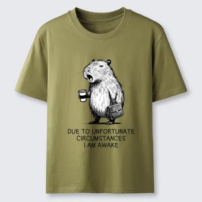 Tokyo-Tiger Capybara Is Awake Against Its Will Classic T-Shirt