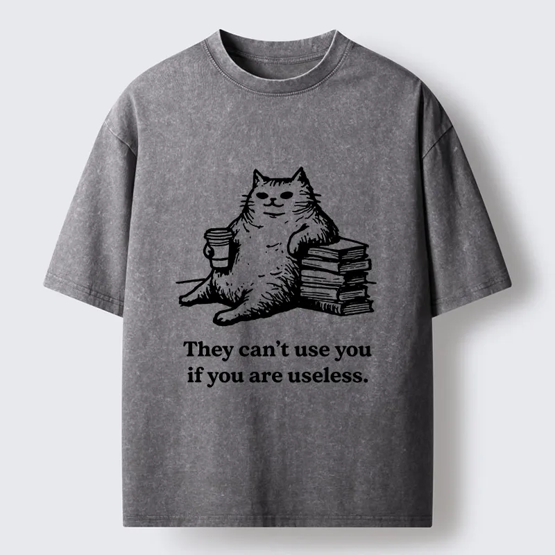 Tokyo-Tiger Cat Proving Uselessness Is A Superpower Washed T-Shirt