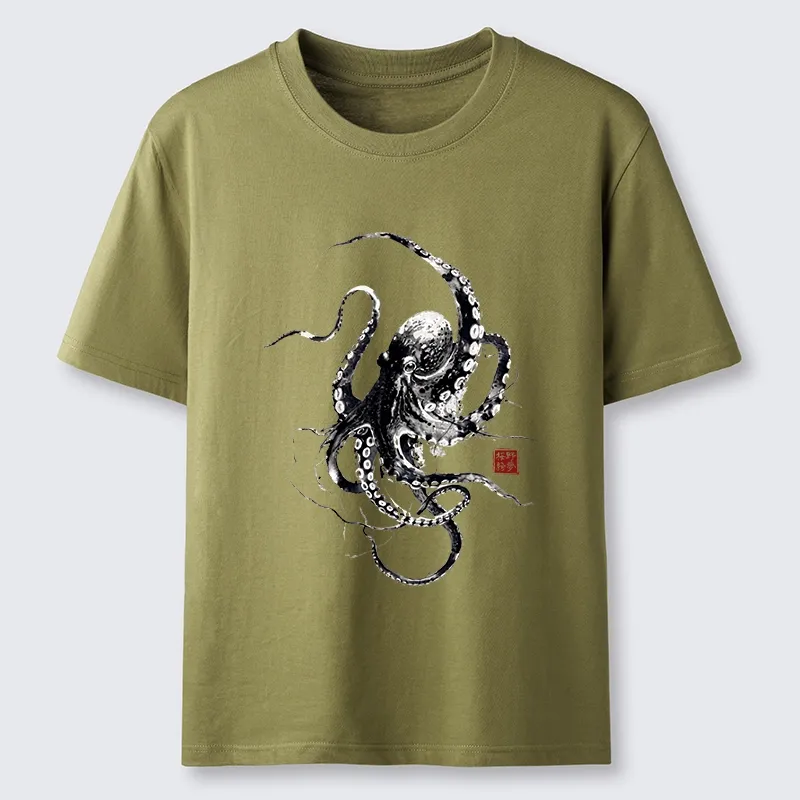 Tokyo-Tiger Traditional Japanese Octopus Painting Classic T-Shirt