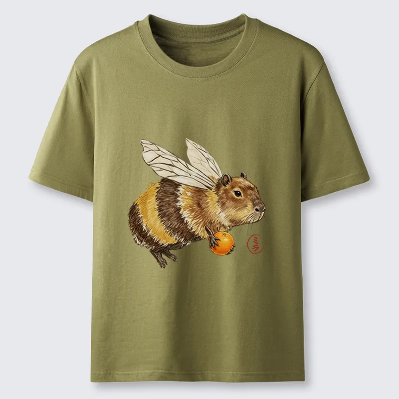 Tokyo-Tiger Funny Capybara Bee Meme Art Classic T-Shirt Sale