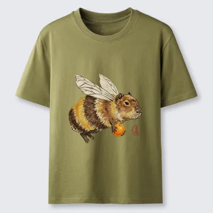 Tokyo-Tiger Funny Capybara Bee Meme Art Classic T-Shirt