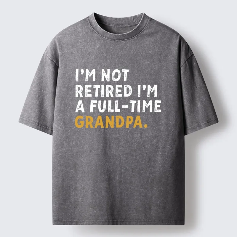 Tokyo-Tiger Official Full Time Grandpa Duty Washed T-Shirt