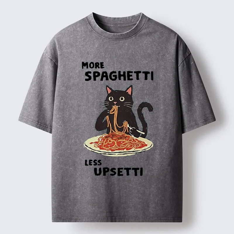 Tokyo-Tiger More Spaghetti Less Upsetti Cat Washed T-Shirt