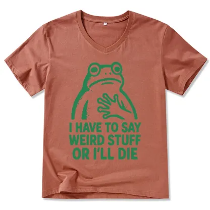 Tokyo-Tiger Weird Frog Funny Meme V-Neck Classic T-Shirt