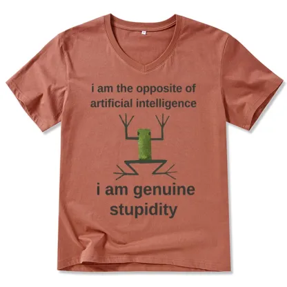 Tokyo-Tiger Genuine Stupidity Frog Meme V-Neck Classic T-Shirt