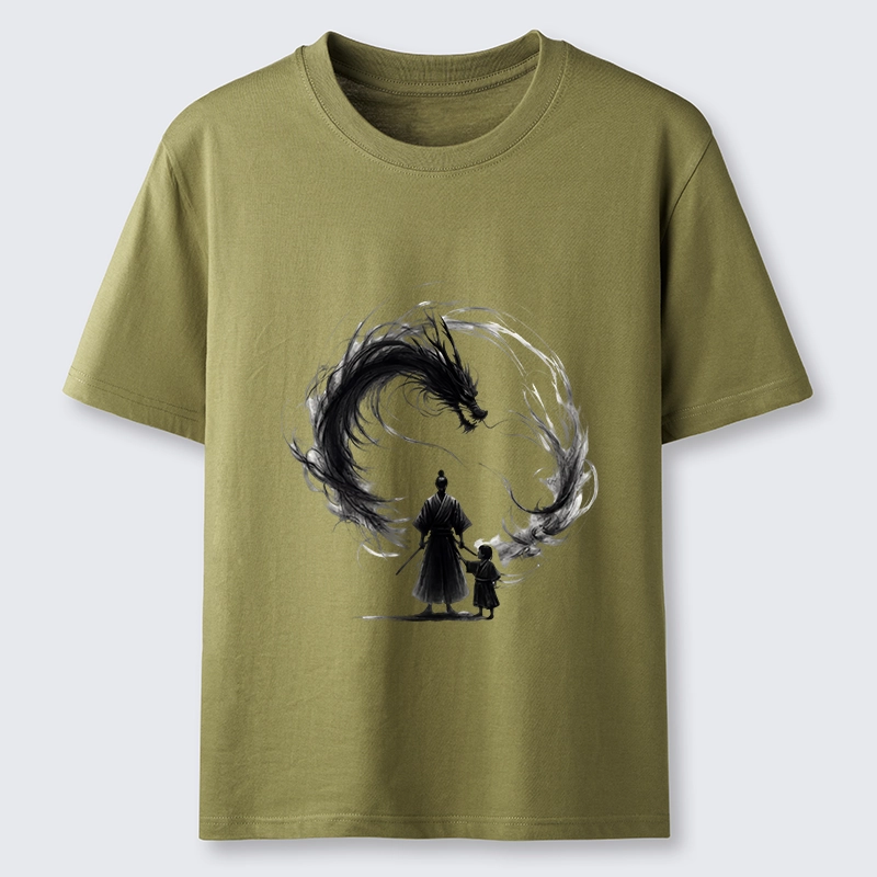 Tokyo-Tiger Samurai And Dragon Fatherhood Classic T-Shirt