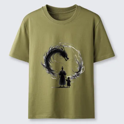 Tokyo-Tiger Samurai And Dragon Fatherhood Classic T-Shirt