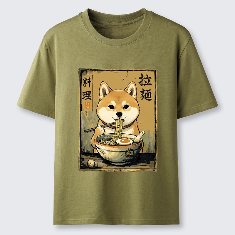 Tokyo-Tiger Shiba Inu Obsessed With Eating Ramen Classic T-Shirt
