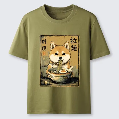 Tokyo-Tiger Shiba Inu Obsessed With Eating Ramen Classic T-Shirt
