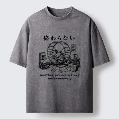 Tokyo-Tiger The Never Ending Work Hamster Washed T-Shirt