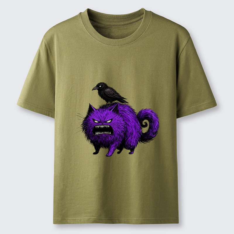 Tokyo-Tiger Spooky Purple Cat Ready To Attack Classic T-Shirt
