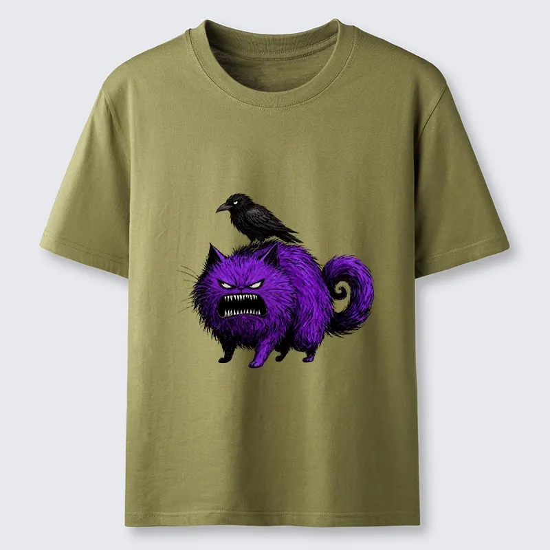 Tokyo-Tiger Spooky Purple Cat Ready To Attack Classic T-Shirt
