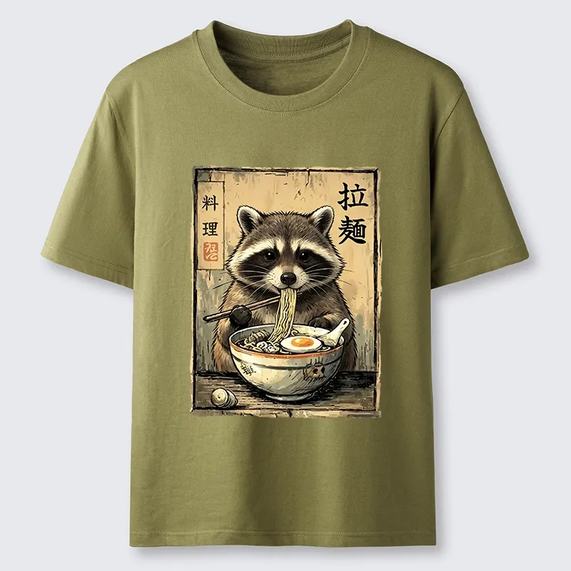 Tokyo-Tiger Raccoon Eating Ramen And Loving It Classic T-Shirt
