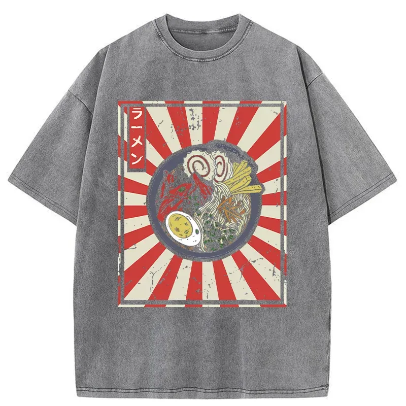 Tokyo-Tiger Japanese Delicious Ramen Washed T-Shirt