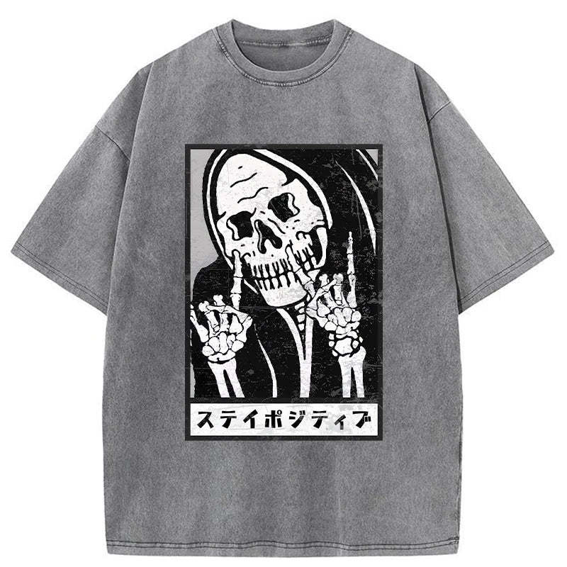 Tokyo-Tiger Stay Positive Washed T-Shirt Sale