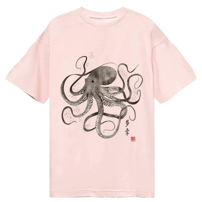 Tokyo-Tiger Octopus Japanese Calligraphy Classic T-Shirt