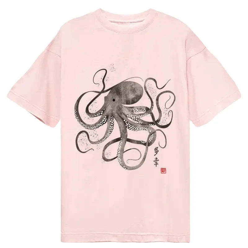 Tokyo-Tiger Octopus Japanese Calligraphy Classic T-Shirt