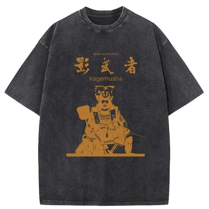 Tokyo-Tiger Japanese Shadow Samurai Washed T-Shirt Sale