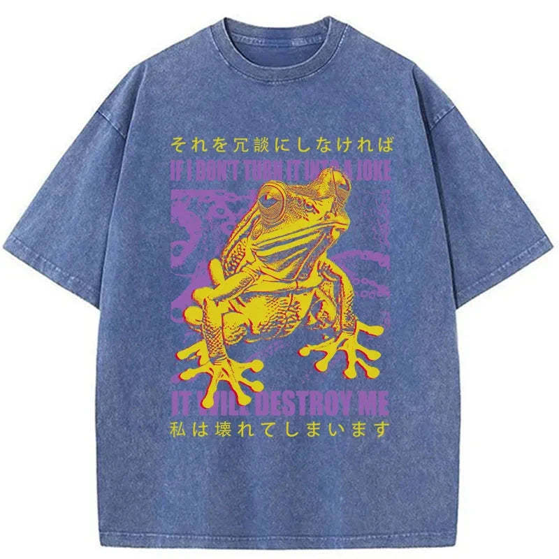 Tokyo-Tiger A Frog Prone To Emotional Breakdown Washed T-Shirt