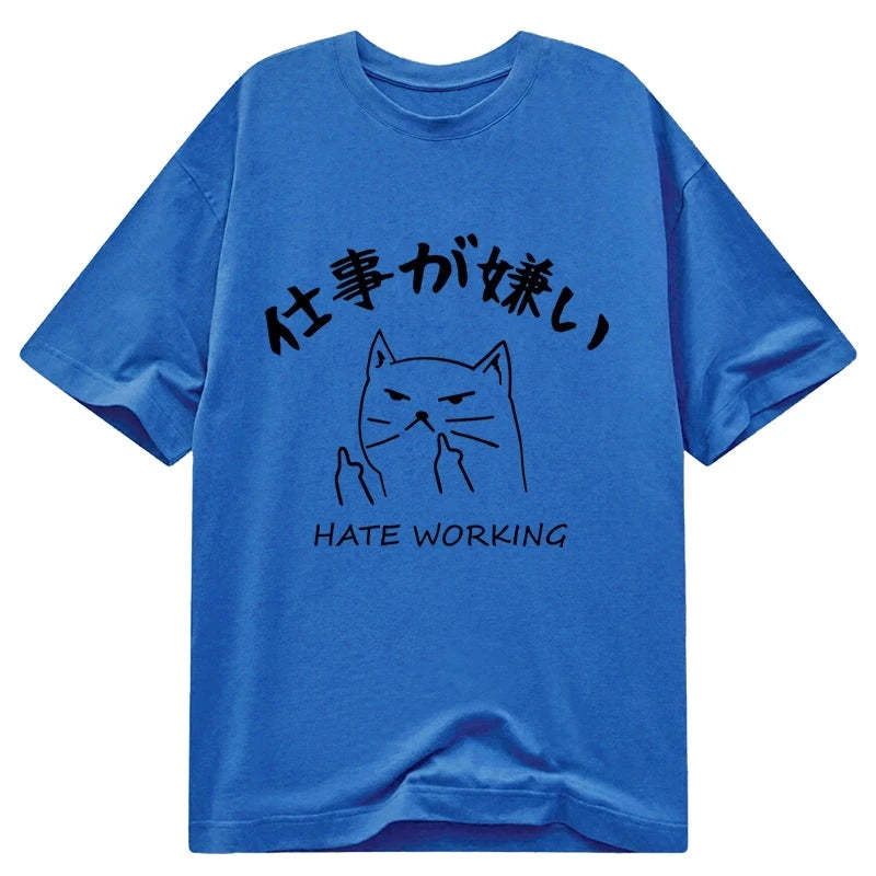 Tokyo-Tiger A Cat That Hates Work Classic T-Shirt-tokyo-tiger