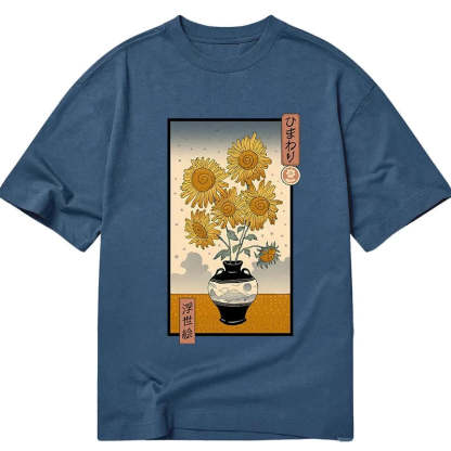 Tokyo-Tiger Sunflowers Ukiyo-e Classic T-Shirt
