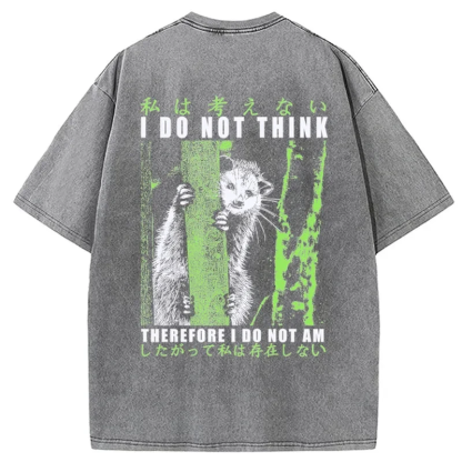Tokyo-Tiger Stupid Possum Japan Back Washed T-Shirt