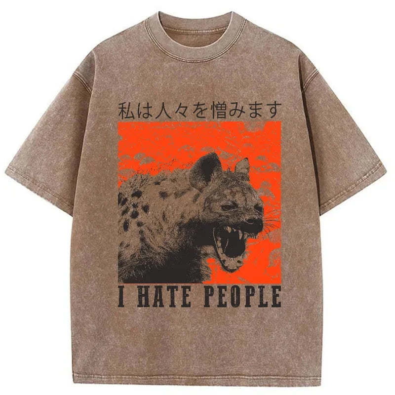 Tokyo-Tiger A Hyena That Hates Humans Washed T-Shirt