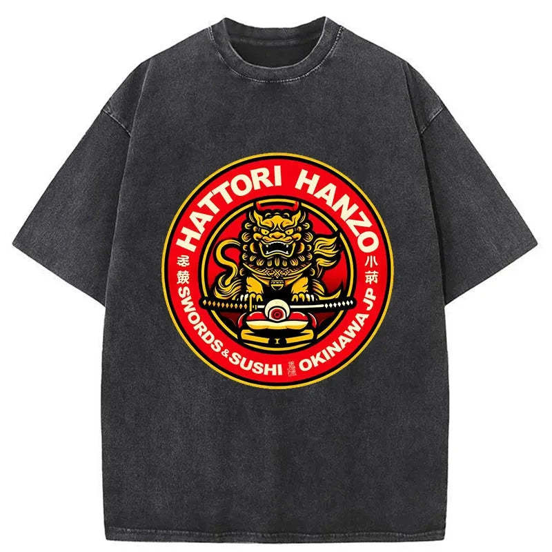 Tokyo-Tiger Hattori Hanzo - Swords Sushi Washed T-Shirt Sale