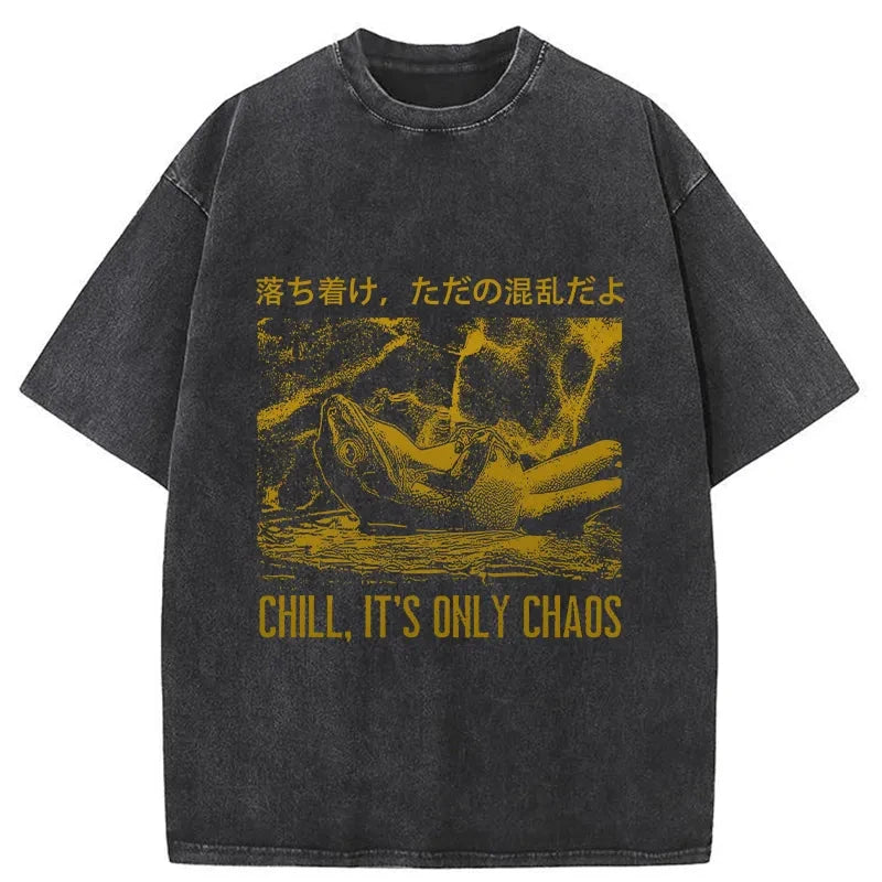 Tokyo-Tiger Cool Frog Japanese Washed T-Shirt