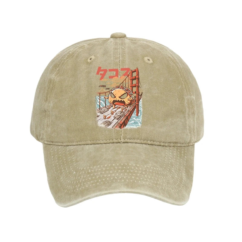 Tokyo-Tiger The Great Taco Kaiju Japanese Washed Cap