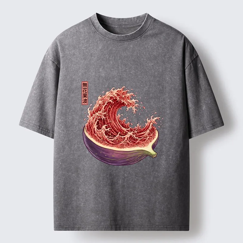 Tokyo‑Tiger Funny Fruit Wave Washed T‑Shirt