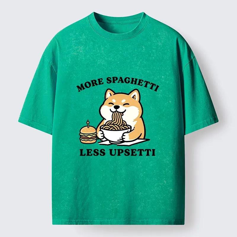 Tokyo‑Tiger Funny Spaghetti Dog Washed T‑Shirt