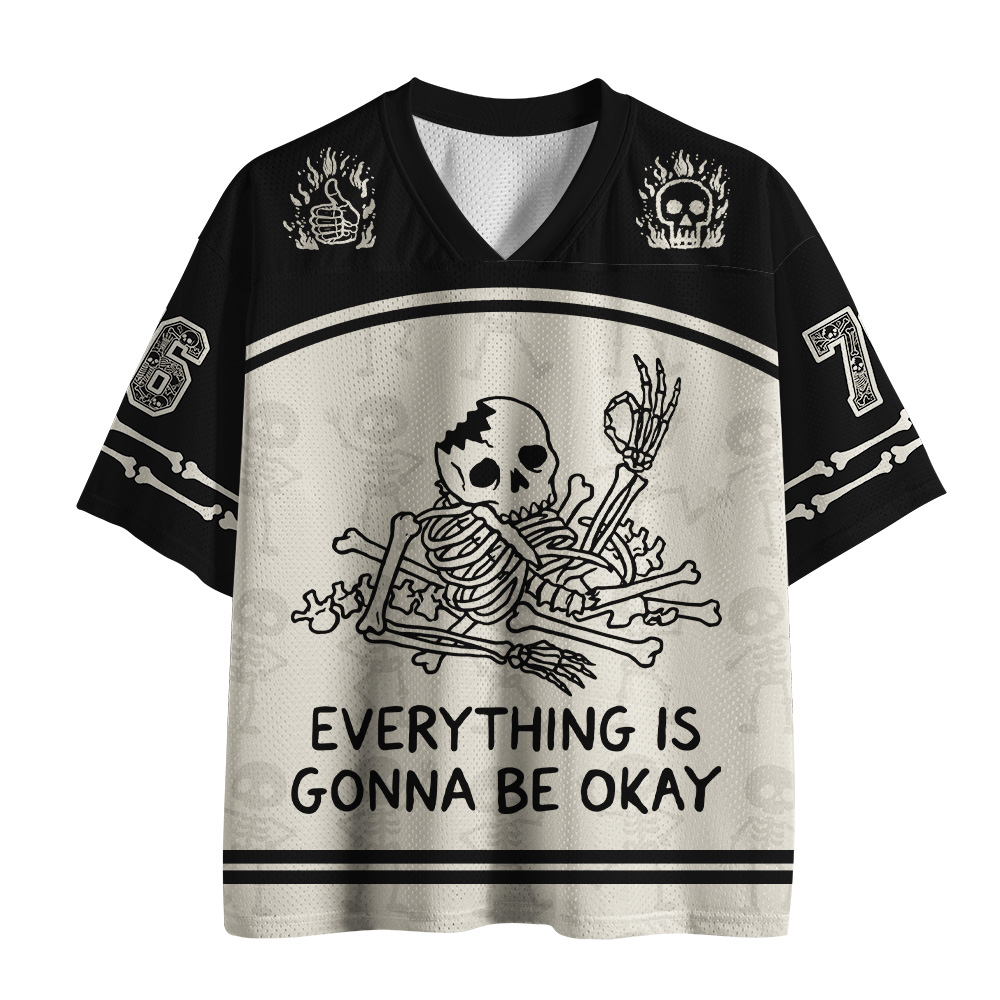 Tokyo-Tiger Funny Skeleton Vibe Mesh Jersey