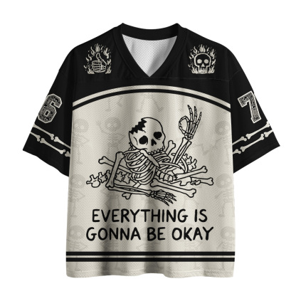 Tokyo-Tiger Funny Skeleton Vibe Mesh Jersey