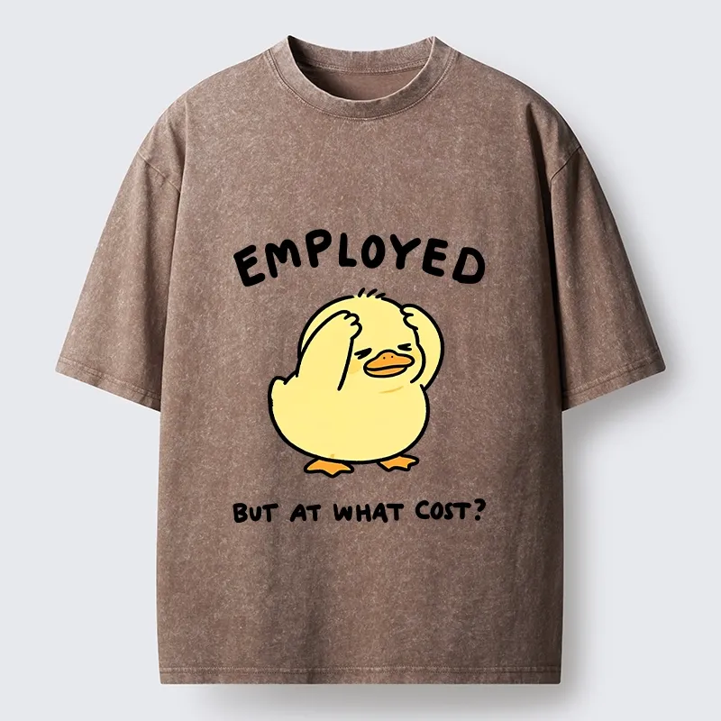 Tokyo‑Tiger Funny Work Duck Washed T‑Shirt